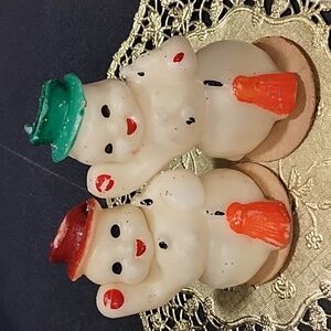 Vintage Gurley Snowman Candles
